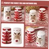 BIUDECO Cartoon Style Christmas Salt Pepper Ceramic Spice Jars Kitchen