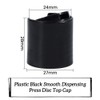 FINGERINSPIRE 50 Pack Press Disc Caps 24/410 Black Dispensing Press