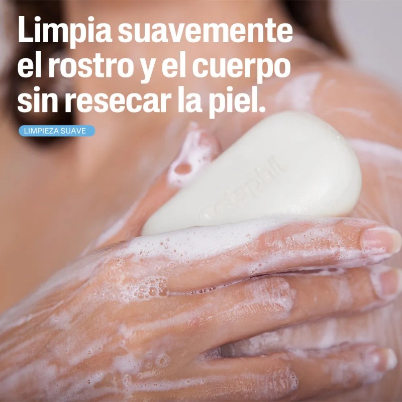 CETAPHIL Barra Dermolimpiadora de Limpieza Suave 127g Limpia suavemente sin