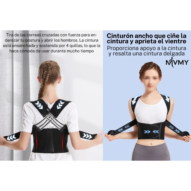 Chaleco Corrector De Postura Ortopédico Lumbar Unisex M Mvmy