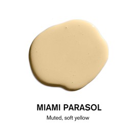 BACKDROP | Premium Interior Paint | Semi-Gloss Finish for Trim & Doors | Self-Priming, Low VOC, Green Wise Certified | MIAMI PARASOL - Muted, Soft Yellow | 0.5 Gallon