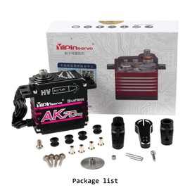 DIYmall 70kg High Torque Digital Servo Full Metal Gears Brushless Motor IP67 180 Degree Magnetic Coding Servo for Car Aircraft Robot