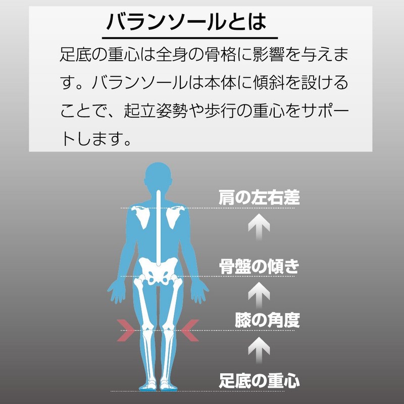 bonbone insole balancole 0.3 inch (7 mm) slant brown medium