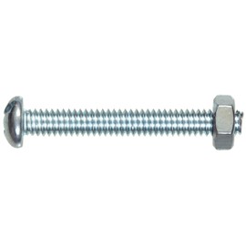 The Hillman Group 7653 Round Head Combo Machine Screw with Nut, 6-32-Inch x 3/4-Inch, 10-Pack, 0.75 inches, Chrome