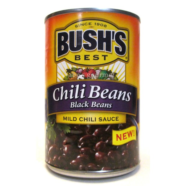 Bush's Chili Beans: Black Beans in Mild Chili Sauce (Pack