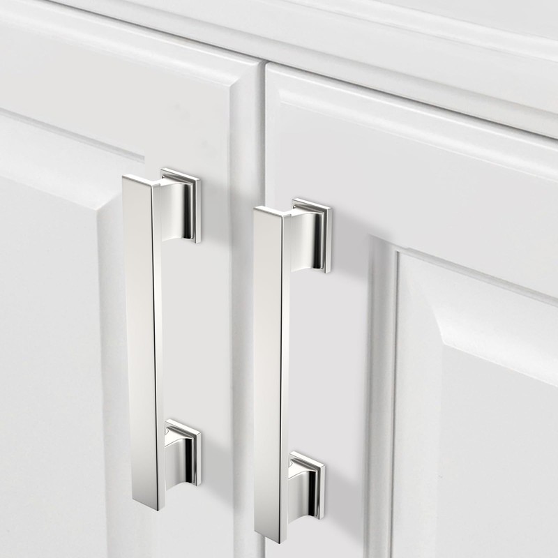 COTYKILEY 10 Pack 5 Inch(128mm) Brushed Satin Nickel Cabinet Handles