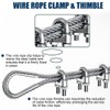 1/4 Wire Rope Kit, 100ft Stainless Steel Cable, 4Pcs 1/4