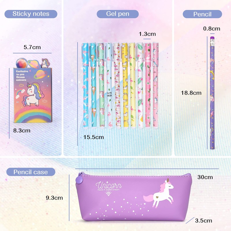 Cute Unicorn Gift Set for Girls and Boys, purple
