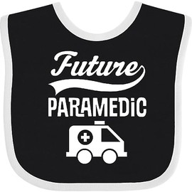 inktastic Future Paramedic Ambulance Baby Bib Black and White 31ef4