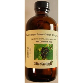 OliveNation Blackcurrant Extract from Natural Flavors, Cassis Flavoring for Baking, Beverages, Filling, Sugar Free, Non-GMO, Kosher, Vegan - 4 ounces