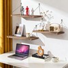 VZZNN Fabric Wall Cubicle Shelf with Hooks (11.8' Wooden), Office