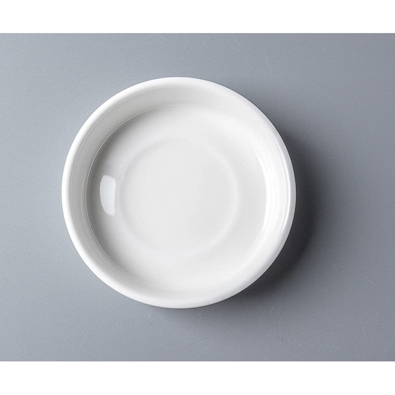 Mozacona - 8 platos de cerámica blanca para aperitivos, 3