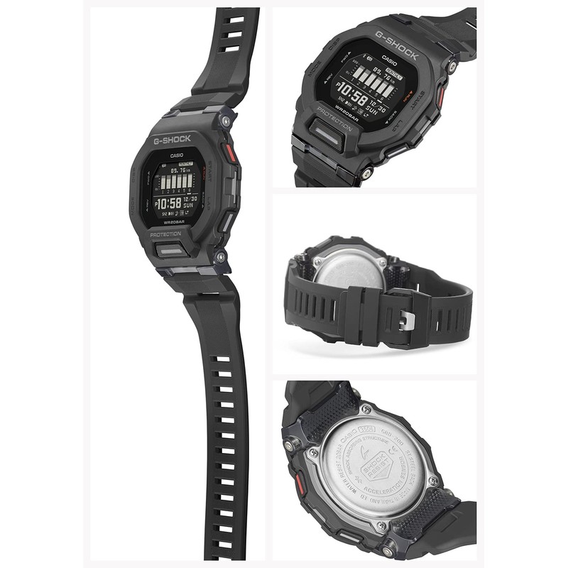 Casio G-Shock GBD-200 Series Wristwatch, Black, Wristband