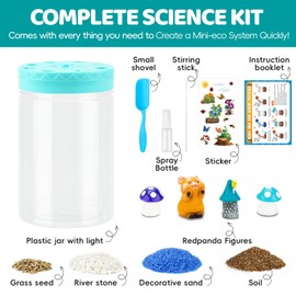 AluAbi Light Up Terrarium Kit for Kids,Redpanda Gardening Kit for Boys and Girls,Creative Educational Gardening Toy,Arts and Crafts Activity Kits,Birthday Gifts for Ages 4 5 6 7 8-12