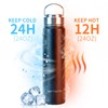 Vacuum All Stainless Steel Insulated Water Bottle 24OZ - Black