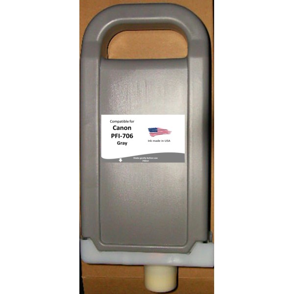 Unbranded Compatible Canon PFI-706GY PFI-706 Gray imagePROGRAF iPF8300/8400 iPF9400