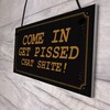 RED OCEAN Funny Rude Bar Signs And Plaques For Home
