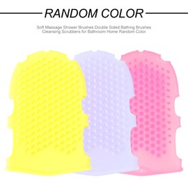 Healeved Massagehandschuh für die Dusche mit Lebensmitteln, doppelseitige Bürste für Peeling und Reinigung des Körpers, geeignet für alle Farben zufällig