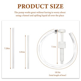 KVAEY 8 CC Fluid Pump for Quart Bottles, Automotive Quart Bottle Hand Pump with Flexible Tube, Fluid Pump Transfer Gear Oil Transmission and Differential Fluid, Car Accessories