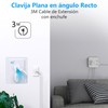 Glückluz Regleta Multicontacto, Conector Multiple con 3 M Plana Electrica