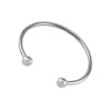 Treasure Bay Women's Solid 925 Sterling Silver Bangle Bracelet Torque