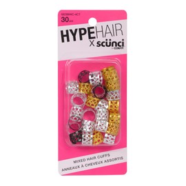 SCUNCI HYPE HAIR 30PK MIXED METAL CUFFS