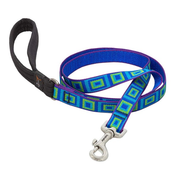 LupinePet Originals 3/4" Sea Glass 6-Foot Padded Handle Leash for Medium and Larger Dogs