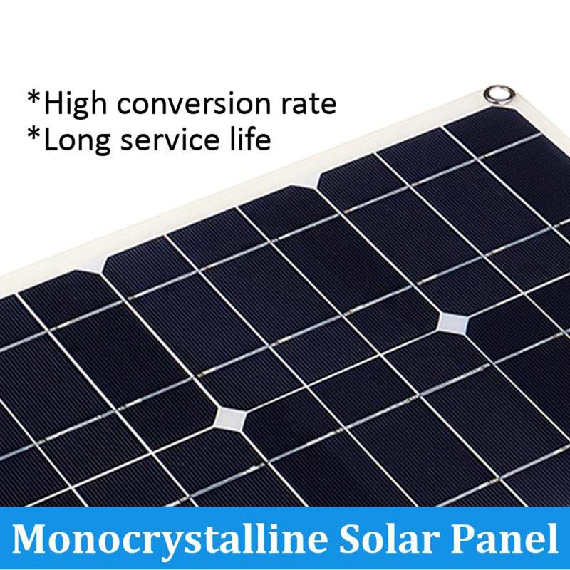 50W 5V/18V Solar Panel Dual USB Output Monocrystalline Solar Panel