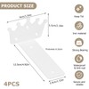 Pack of 4 Floating Shelf Brackets, White, Metal Shelf Brackets,