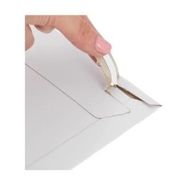300 Pack 11x13.5 White Rigid Stay Flats Self-Seal Cardboard Envelope Mailers 11"x13.5"