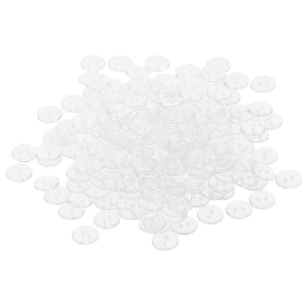 diyhub 200 PCS Clear Resin Buttons 2 Hole Craft Buttons