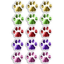 A4 Sheet 15 x Mixture Cat Paw Prints Vinyl Stickers Animal Laptop Car Bike #6470 (A4 (30cm x 20cm))
