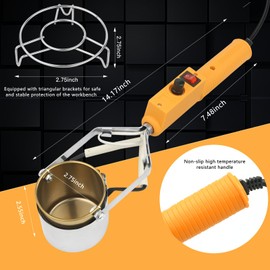 Lead Melting Pot, Lead Melting Pot for Fishing & Bullets Molds Kit, Electric Melting Pot for Lead, Crucibles for Melting Metal, Suitable for Fishing Weight Molds & Metal Pendant 、DIY（300W）