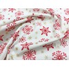 Christmas Fabric - Gold Glitter Star & Snowflake on Cream