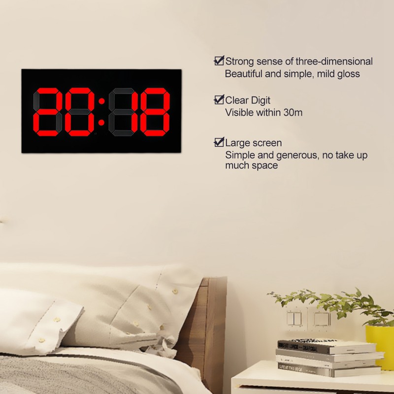 Household Acrylic Digital 3D Clock Remote Control Perpetual Calendar Alarm