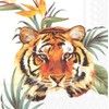 Serviettes with 'IHR Motif Safari Tiger Cocktail 25 x 25 cm Pack of 20 Tiger Head