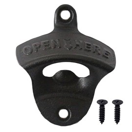 Luwanburg Black Bottle Opener Wall Mount Beer Top Opener