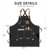 ursapela Canvas Work Apron for Men Women with 3 Pockets