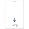 MyExpression.com 50 Cnt Simple Navy Anchor Nautical Thank You Cards