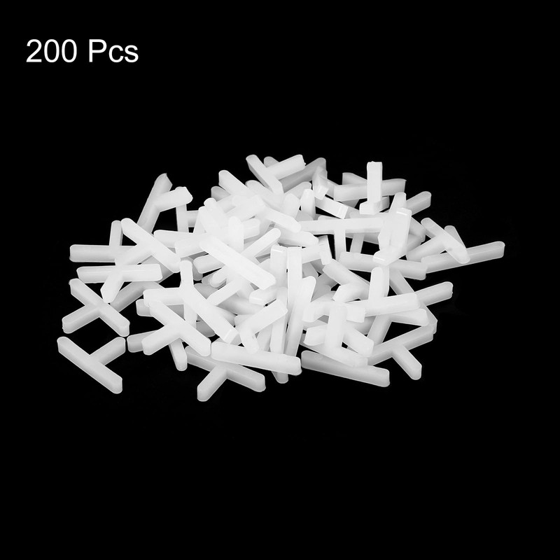 QUARKZMAN Pack of 200 Wall and Floor Tiles Plastic T-shaped