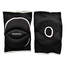 Pair of Elastic Cotton Volleyball Padded Knee Pads EVA Sports Volley Knee Pads (L,Black)
