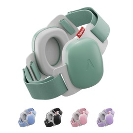 Alpine Muffy Baby Comfort - Protege la audición para bebés y niños pequeños - Certificado CE y ANSI - Diadema para un ajuste seguro y comodidad - Ajustable para edades de 3 a 48 meses - Reducción de sonido de 24 dB, color verde