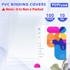TOTiyea 100 Pack 10 Mil PVC Binding Presentation Covers, Clear