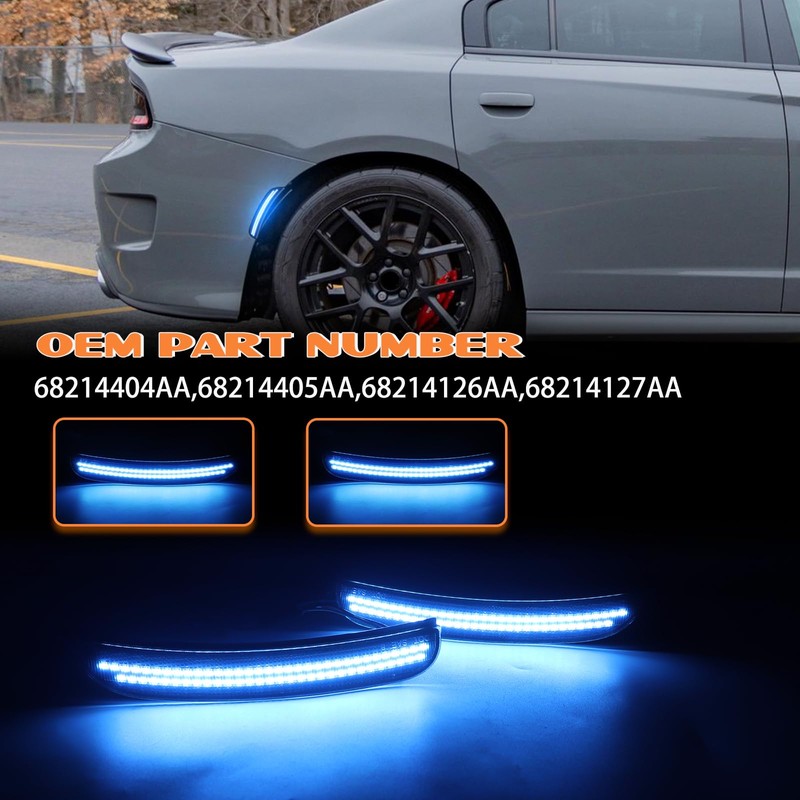 AreLokpri Dynamic LED Side Marker Light Compatible with Dodge Charger
