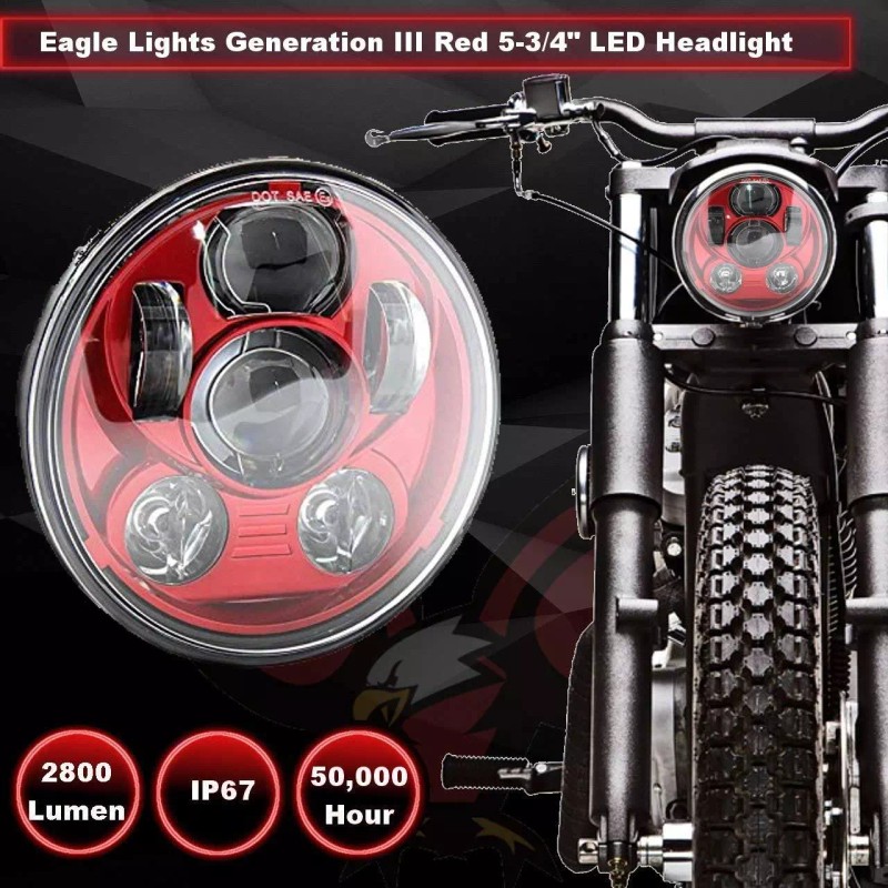 Eagle Lights 5 3/4" Red LED Projection Headlight Gen III