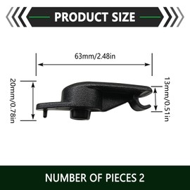 Lunwag 2Pcs Sun Visor Clip Holder Retainer - Shade Retainer Clip Brackets Compatible with C5 Corvette 1997-2004, Replace#:10411051, Black