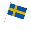 New Pack of 1 Dozen Sweden Flags 12x18in Stick Flag