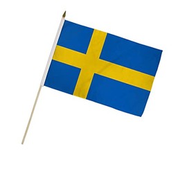 New Pack of 1 Dozen Sweden Flags 12x18in Stick Flag of Sweden Swedish Flag All Weather Banner Flag INF-4Y03104
