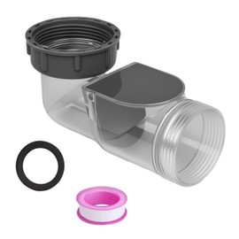 1-1/2" Anti-Odor Sink Trap, One-Way Drain Valve Backflow Preventer, 1 1/2" P Trap Replacement, Kitchen Sink & RV Sink Drain Connector (Transparent)