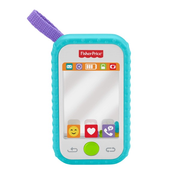 Fisher-Price #Selfie Fun Phone, Baby Rattle, Mirror and Teething Toy